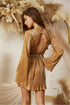PEARL BELT GOLDEN MINI DRESS